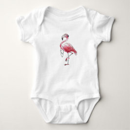 Body Para Bebê Fabuloso Flamingo