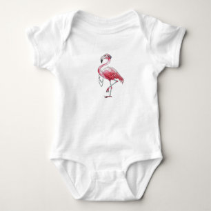 Body Para Bebê Fabuloso Flamingo