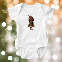Body Para Bebê Fabuloso Natal Elf Bebê Bodyfato