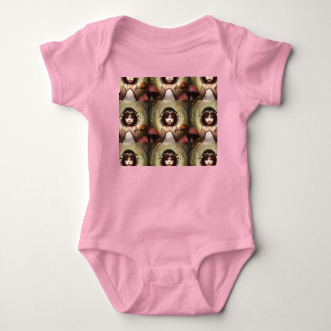 Body Para Bebê Fada cogumelo caprichosa Lilly (Frente)