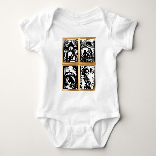 Body Para Bebê Fada Coleção de Letras Bebê Roupa (Frente)