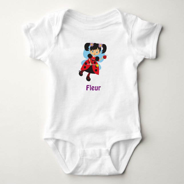 Body Para Bebê Fada de dama FLEUR (Frente)