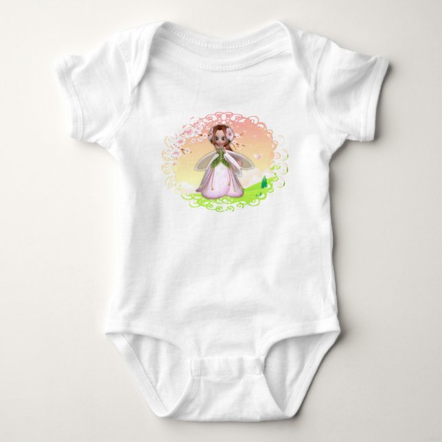 Body Para Bebê Fada de Flor Design 3 (Frente)