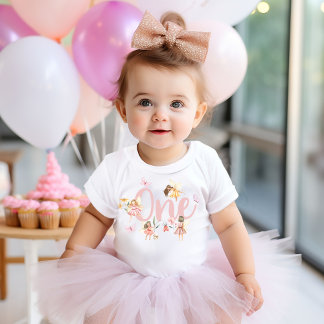 Body Para Bebê Fada de primeiro aniversario de fada Festa de Jard