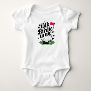 Body Para Bebê Fale com Birdie para mim Um jogo de golfe engraçad
