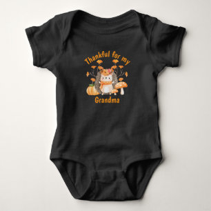 Body Para Bebê Fall Hedgehog Agradecido Pelo Bebê De Fato De Porc