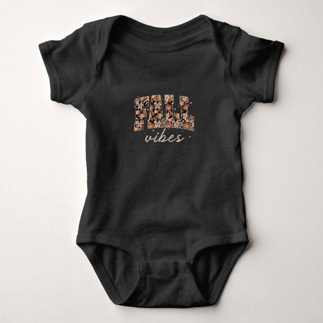 Body Para Bebê Fall Vibes Floral Design (Frente)