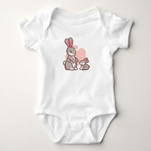 Body Para Bebê Família Coelho