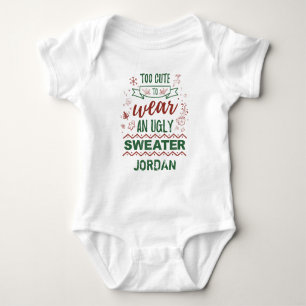 Body Para Bebê Família Combinando no Natal Férias Personalizadas