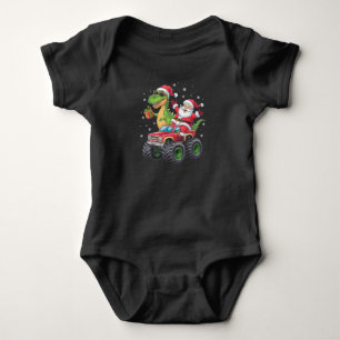 Body Para Bebê Família de Natal Combinando Caminhão do Papai Noel