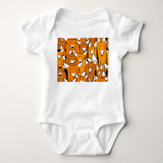 Body Para Bebê Família Encantadora de Raposa: Padrões Animais Rep