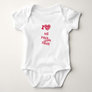 Body Para Bebê Família - Eu Amo Minha Família Mosaico
