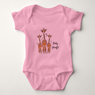 Body Para Bebê Família Giraffe,