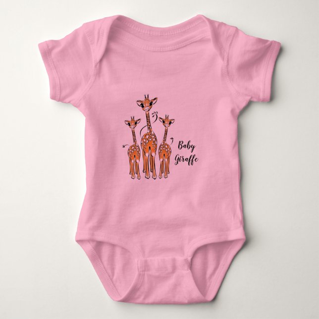 Body Para Bebê Família Giraffe, (Frente)