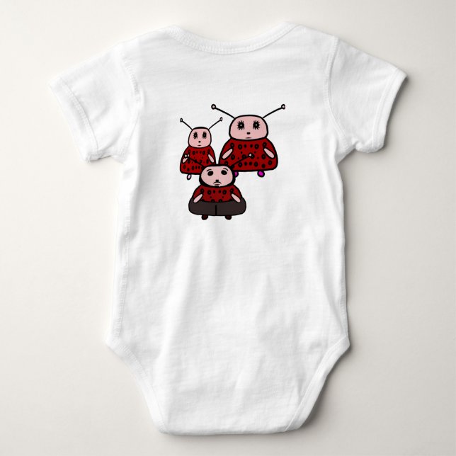 Body Para Bebê Família Ladybird (Verso)