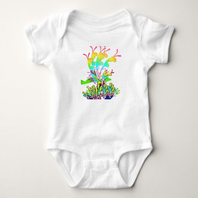 Body Para Bebê Fantasia Floral  (Frente)