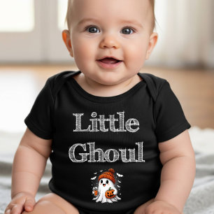 Body Para Bebê Fantasma Cute Spooky e Halloween de Pumpkin