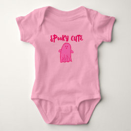 Body Para Bebê Fantasma de Halloween Rosa Fofo e Assustador