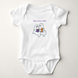 Body Para Bebê Fantasmas bonitos lendo juntos no Halloween