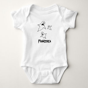 Body Para Bebê Fantasmas do Dia das Bruxas Personalizados