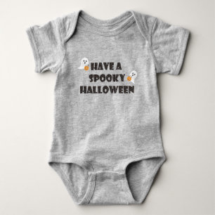 Body Para Bebê Fantasmas fantasmas do Halloween são cor de laran