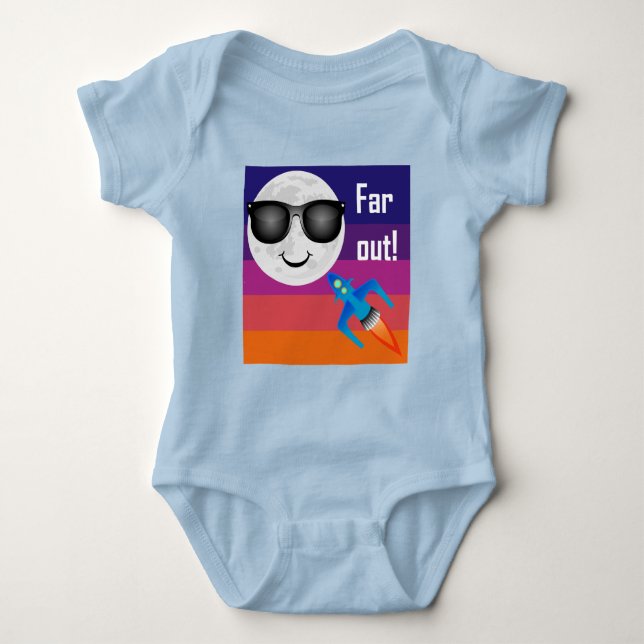 Body Para Bebê Far Out Design - Body Bebê Jersey (Frente)
