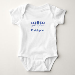 Body Para Bebê Fases Personalizadas da Lua Só uma Fase Fofa