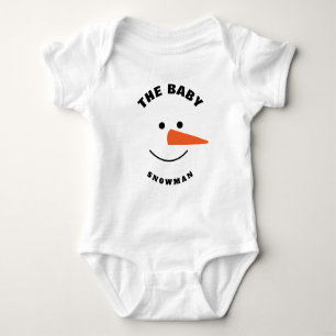 Body Para Bebê Fatia de Boneco de Neve Bebê Fantasia de Família C