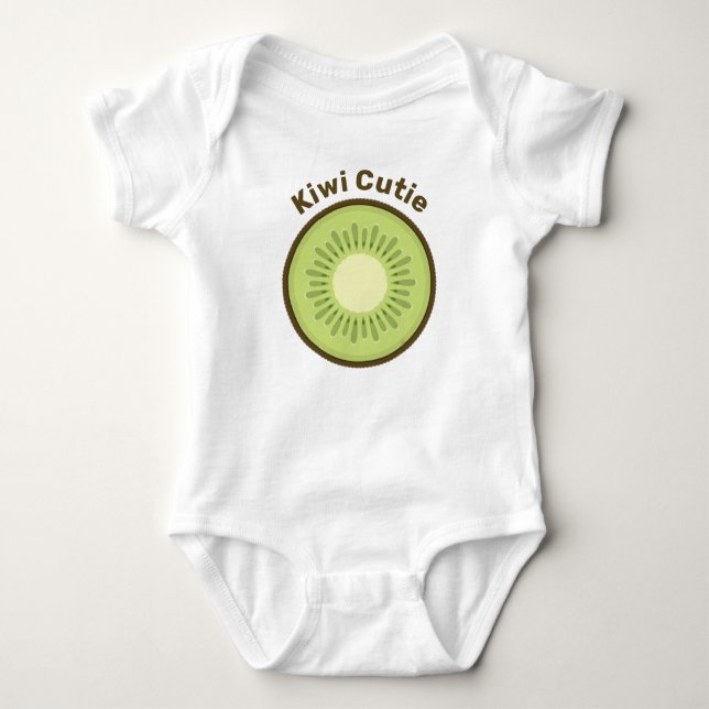 Body Para Bebê Fatia de Fruta Kiwi (Frente)