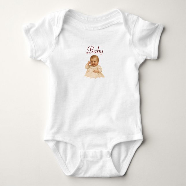 Body Para Bebê Fato de bebê antigo e um pedaço (Frente)