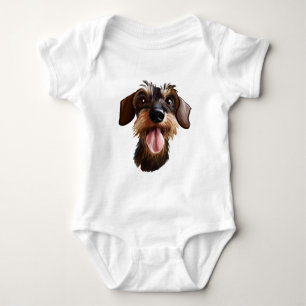 Body Para Bebê Fato De Bebê Dachshund Wirehaired