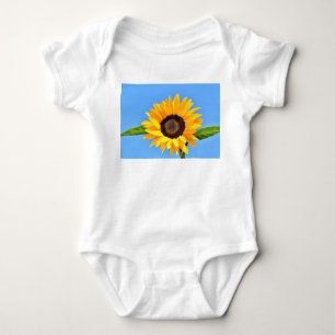 Body Para Bebê Fato de bebê de girassol amarelo