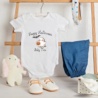 Body Para Bebê Fato de bebê do Dia das Bruxas, bonito e assustado