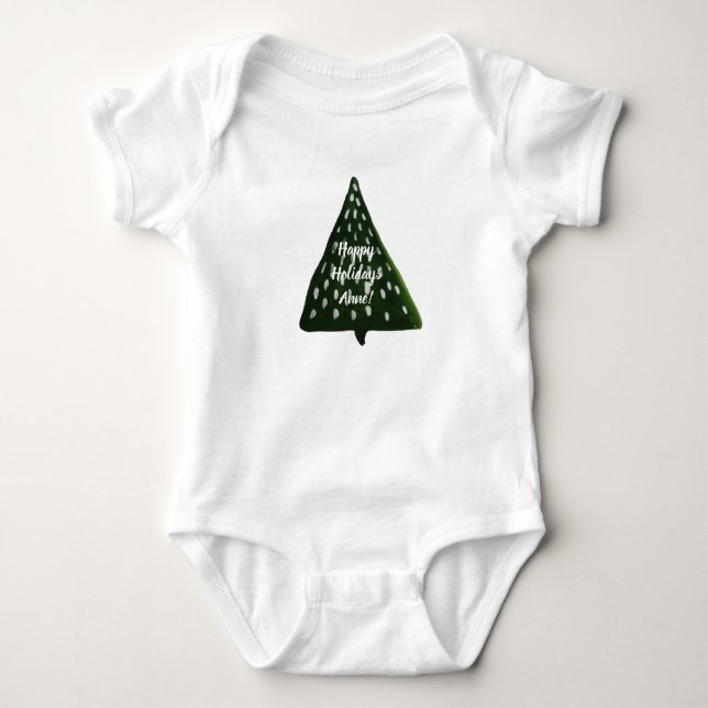 Body Para Bebê Fato de bebê feriado personalizado (Frente)
