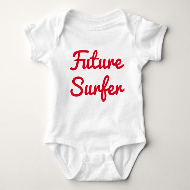 Body Para Bebê Fato de bebê surfista futuro (Frente)