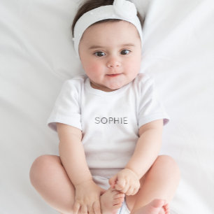Body Para Bebê Fato de bebê Texto personalizado, nome, monogram