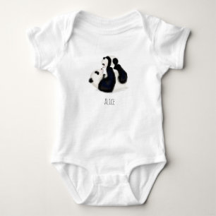 Body Para Bebê Fato de corpo de uma peça para bebê Panda com o 
