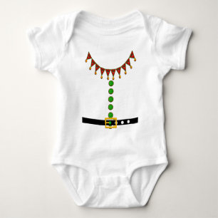Body Para Bebê Fato de Elfo Ajudante do Papai Noel