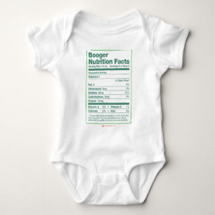 Body Para Bebê Fatos da nutrição do Booger