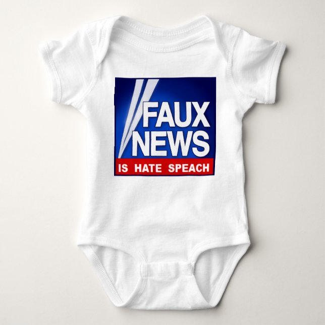 Body Para Bebê Faux News (Frente)