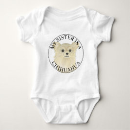 Body Para Bebê Fawn Long Haired Chihuahua Dog Big Sister