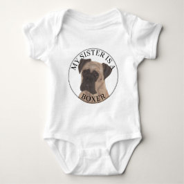 Body Para Bebê Fawn Masked Boxer Dog Big Sister