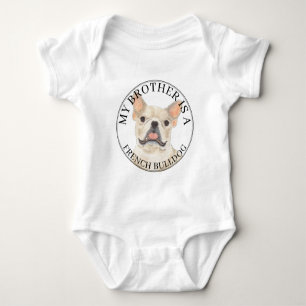 Body Para Bebê Fawn Personalizado Tan Cream Buldogue Francês