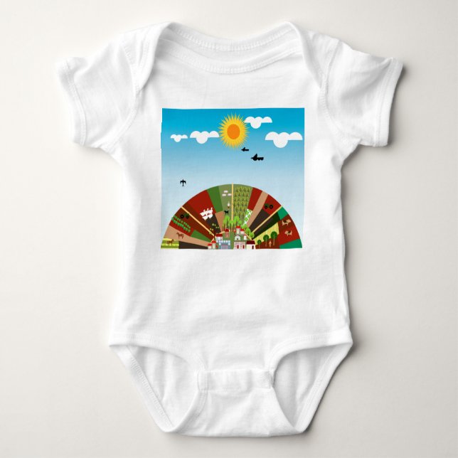 Body Para Bebê fazenda (Frente)