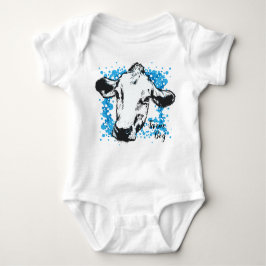 Body Para Bebê Fazenda Blue Cow Baby Bonitinho