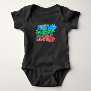 Body Para Bebê Fé Esperança Ama Jesus Religioso Cristão