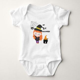 Body Para Bebê Feiticeira amável e seu gato preto bonito