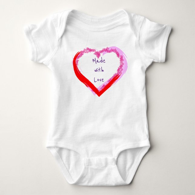 Body Para Bebê Feito com Amor (Frente)
