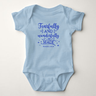 Body Para Bebê Feito com Medo e Maravilha - Azul