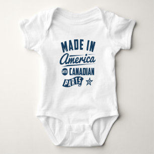 Body Para Bebê Feito em América com peças canadenses